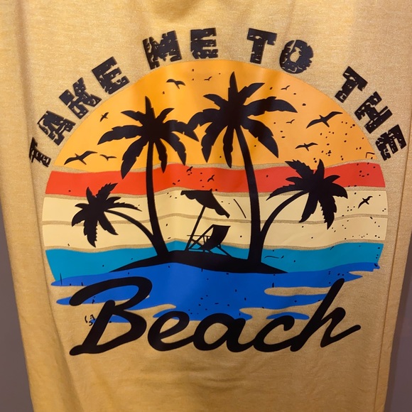 Golden Yellow Take me to the beach racer back tank top - Picture 7 of 9